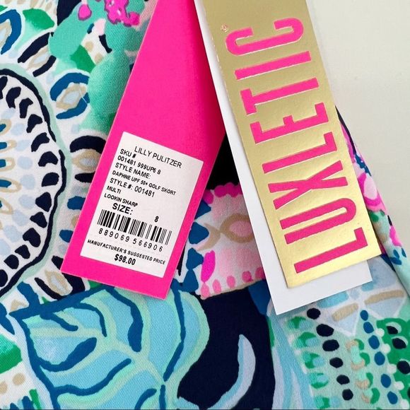 Lilly Pulitzer Daphne UPF 50 Golf Skort Luxletic Multi Lookin Sharp 8 New - Picture 3 of 3